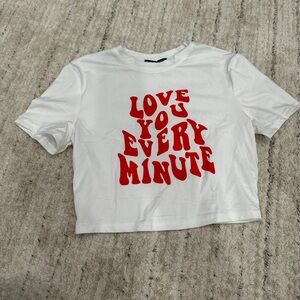 "Love You Every Minute" White Graphic Tee